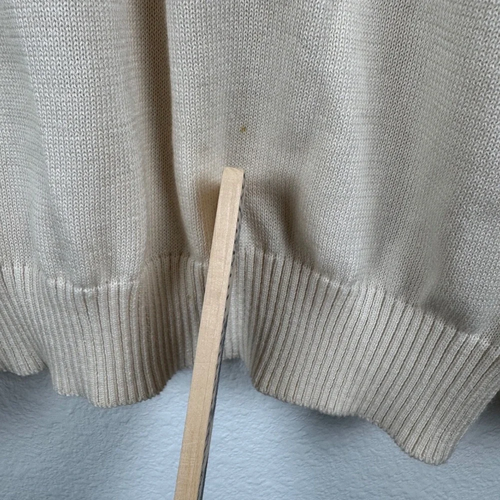 Lavane' Turtleneck Sweater Men's XL Cream NWT VTG Minimalist Office Chic